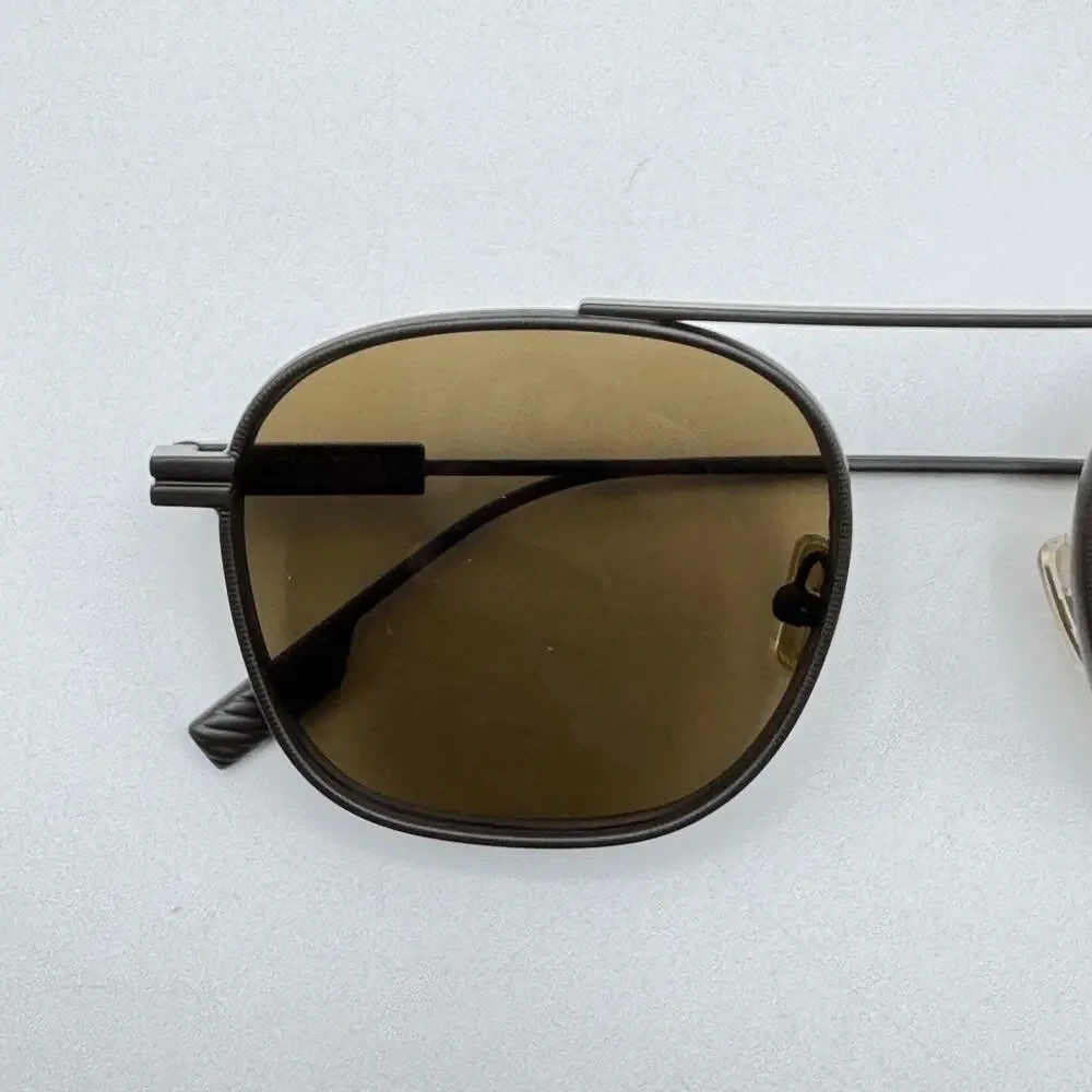 Ermenegildo Zegna Sunglasses EZ0290 49E Matte Dark Brown Frame Brown Lens 53mm